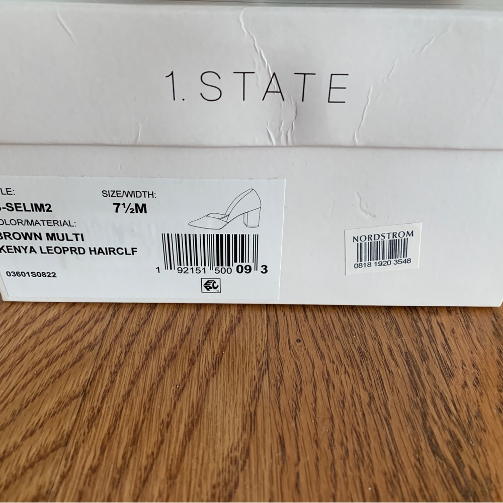 1.State Leopard Print Block Heels In Size 7.5 - image 3